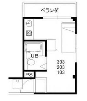 クレールサヤマハイツ(ワンルーム/2階)の間取り写真