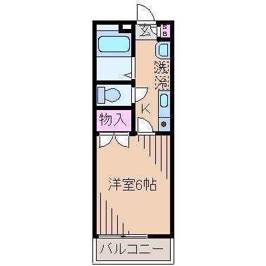 ソフィア日吉(1K/2階)の間取り写真