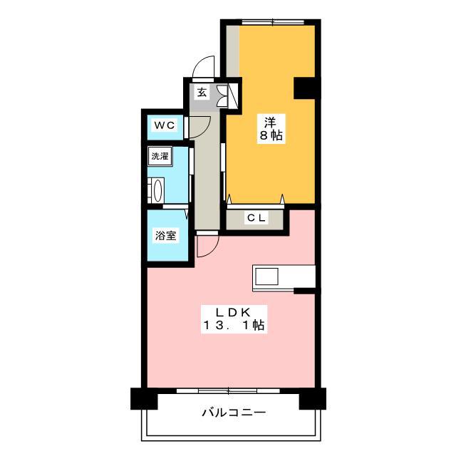 GRAN CENOTE M(1LDK/5階)の間取り写真