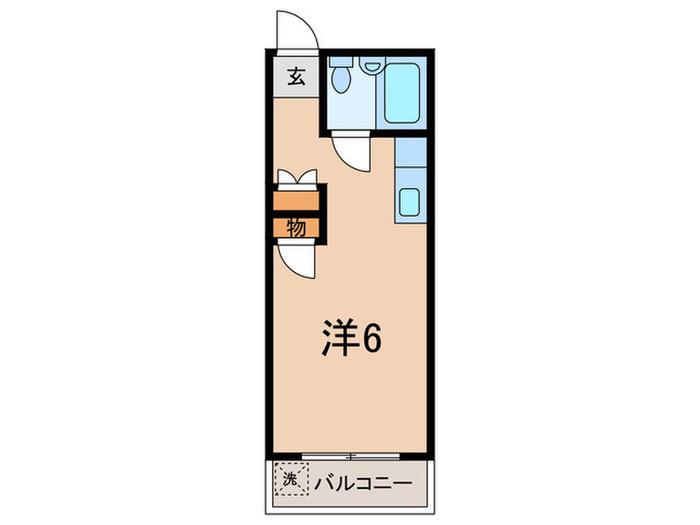 メゾン漆崎(ワンルーム/2階)の間取り写真