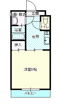 アトレスト(1K/2階)の間取り写真