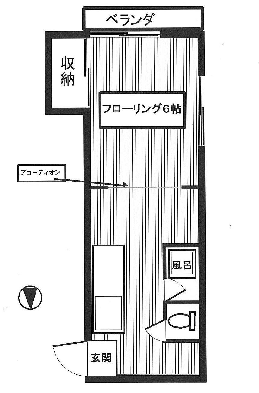 梅宮ビル(1K/5階)の間取り写真