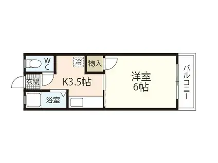 アバカス堀尾荘(1K/2階)の間取り写真
