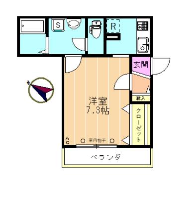 MODULOR読売ランド(1K/1階)の間取り写真