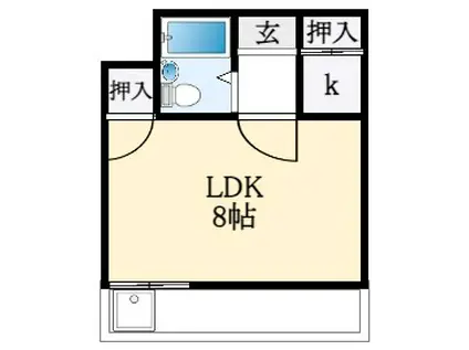 南花田TKハイツ(1K/5階)の間取り写真