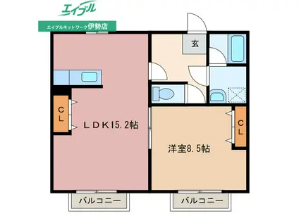 サニーヒル玉城(1LDK/1階)の間取り写真