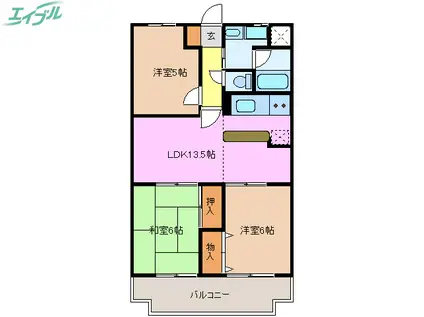 センチュリーハイランド(3LDK/4階)の間取り写真