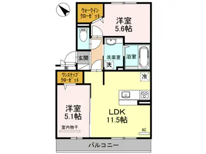 ロイヤルハイツII(2LDK/3階)の間取り写真