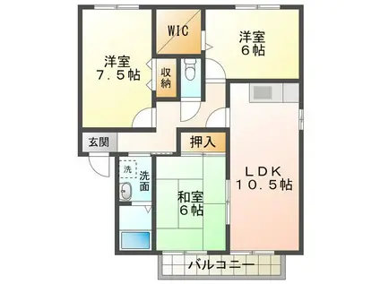 LE CLEZIO I(3LDK/1階)の間取り写真