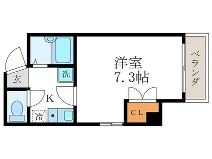 BLANC NEIGE四条大宮(1K/8階)の間取り写真