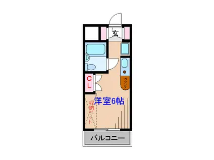 ベルトピア日吉II(ワンルーム/4階)の間取り写真