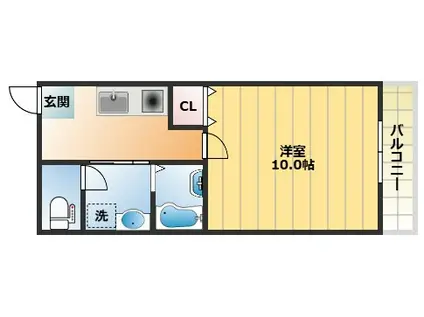 ステージM岸里(1K/3階)の間取り写真
