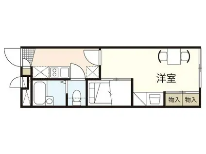 レオパレスコンフォート東野(1K/1階)の間取り写真