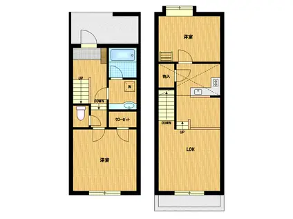 セザンヌ大久保(2LDK/1階)の間取り写真