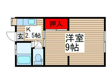 俊明荘(1K/1階)の間取り写真