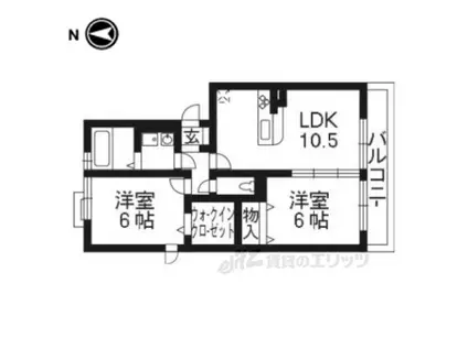 GRACE COURT(2LDK/3階)の間取り写真