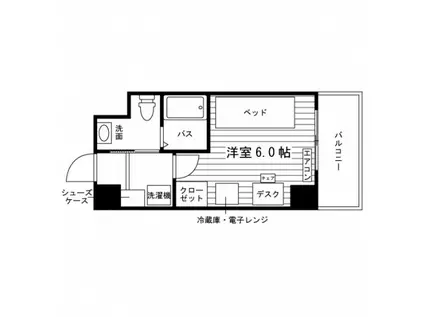 学生会館 グランデュール5仙台(ワンルーム/10階)の間取り写真