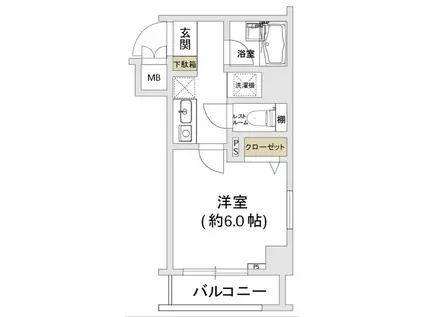 メインステージ護国寺II(1K/3階)の間取り写真