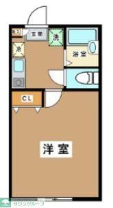 マンション王子(1K/1階)の間取り写真