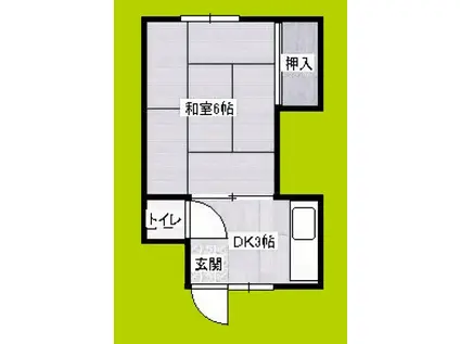 ハイツ葵(1K/4階)の間取り写真