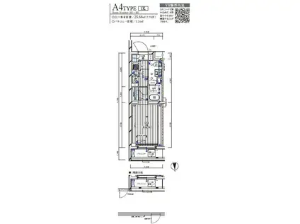 メインステージ武蔵中原フレイス(1K/3階)の間取り写真