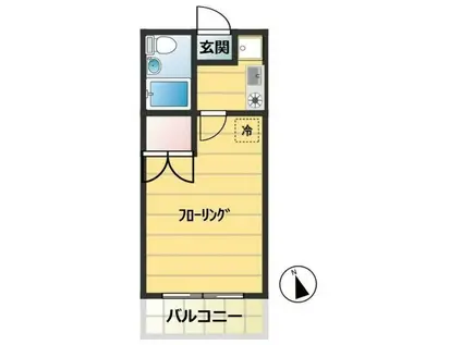 コーポ竹島(1K/1階)の間取り写真