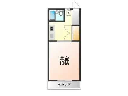 せのコーポ(1K/2階)の間取り写真