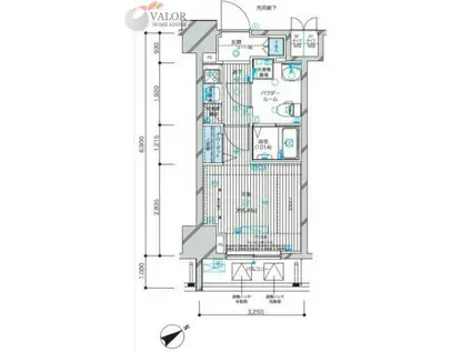 メインステージ蒲田VIエグザ(1K/7階)の間取り写真