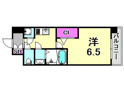 レジュールアッシュ塚本II(1K/11階)の間取り写真