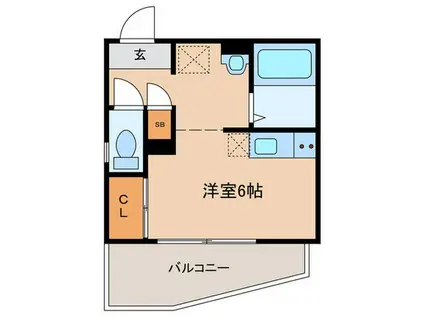 ワコーレヴィアーノ須磨月見山(ワンルーム/2階)の間取り写真