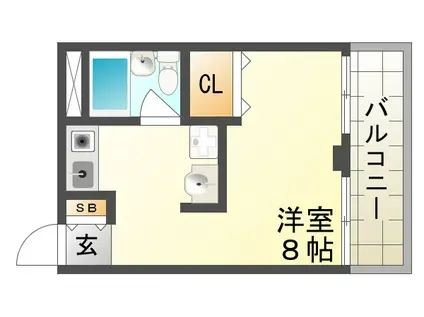 メゾン中原(ワンルーム/3階)の間取り写真
