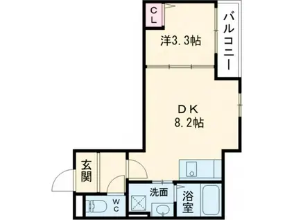 アート池田南町(1DK/3階)の間取り写真