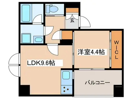 プロポンス登戸(1LDK/8階)の間取り写真