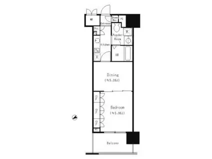 アーレア戸越公園(1DK/8階)の間取り写真