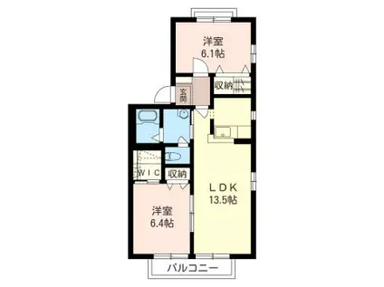 グレイト パレス(2LDK/2階)の間取り写真