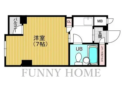 祐天寺センチュリー21(ワンルーム/1階)の間取り写真