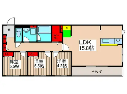 妙典4丁目計画(3LDK/2階)の間取り写真