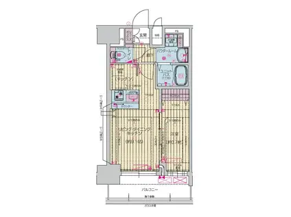 プレサン上前津ディアシス(1LDK/10階)の間取り写真