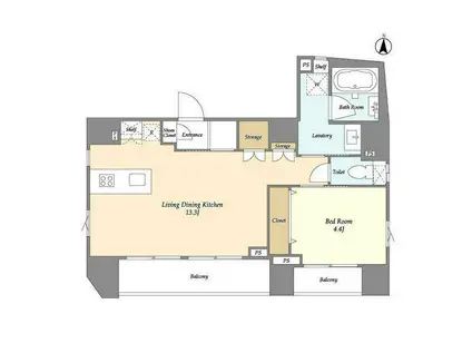 THE COTEAU SHIN-NAKANO(1LDK/7階)の間取り写真