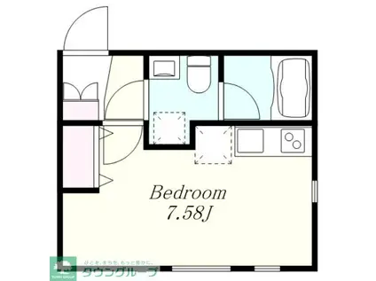 STRIPES 不動前(1K/4階)の間取り写真