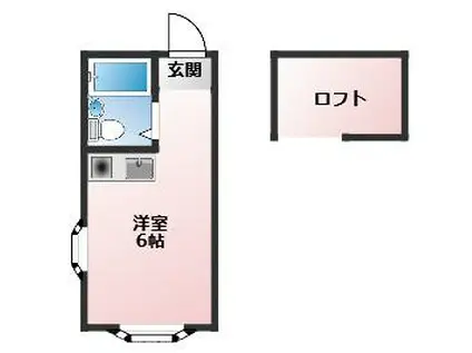 ヴェルドミール新河岸(ワンルーム/2階)の間取り写真