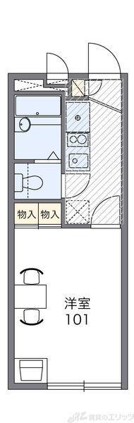 レオパレスTN壱番館(1K/1階)の間取り写真