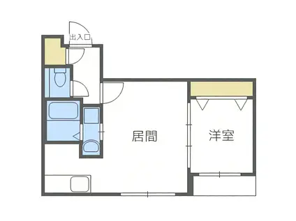 ECOA豊平1条(1LDK/5階)の間取り写真