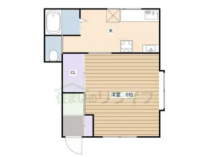 ツダハウス(1K/1階)の間取り写真