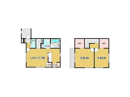APTサン・シルフII(2LDK/1階)の間取り写真