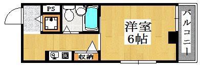 ARビル(1K/4階)の間取り写真