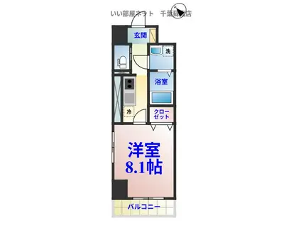 セレーナ五井(1K/7階)の間取り写真