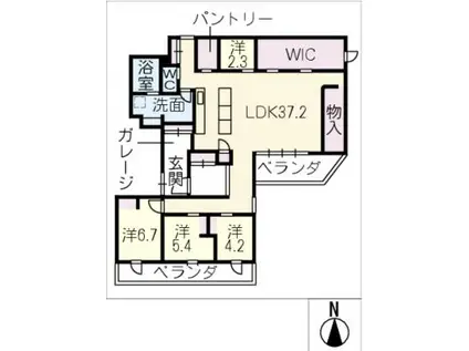 MOTHER(4LDK/3階)の間取り写真