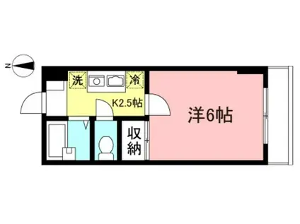 モノロカーレK(1K/1階)の間取り写真