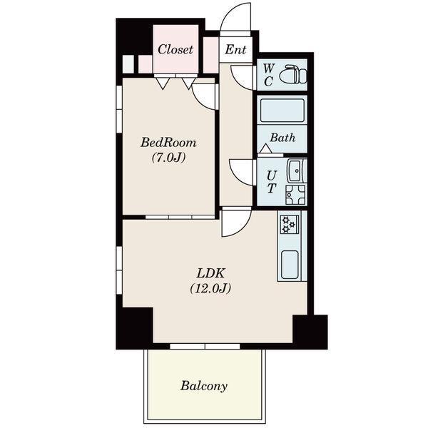 W HOUSE(1LDK/4階)の間取り写真